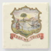 Het wapen van Florida (1876) Stenen Onderzetter (Voorkant)