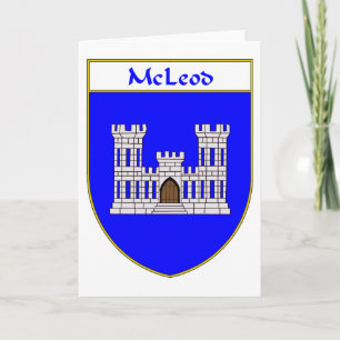 Het wapen van McLeod / Family Crest Feestdagen Kaart