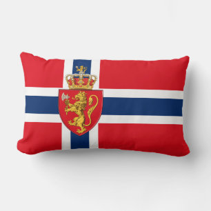 Het wapen van Noorwegen op de vlag van Noorwegen, Kussen