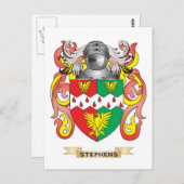 Het wapen van Stephens (familiewapen) Briefkaart (Voorkant / Achterkant)