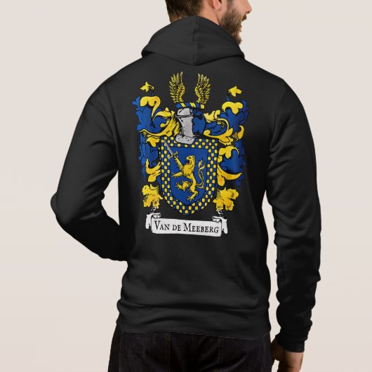 Het wapen van Van de Meeberg Mannen Hoodie (Achterkant)