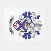 Het Wapenschild van CREST van de Familie van Fleece Deken (Voorkant (Horizontaal))