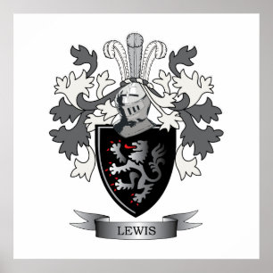 Het Wapenschild van CREST van de Familie van Lewis Poster
