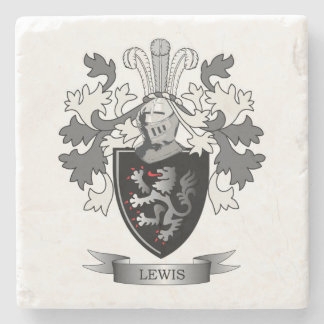 Het Wapenschild van CREST van de Familie van Lewis Stenen Onderzetter