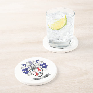 Het Wapenschild van CREST van de Familie van Zandsteen Onderzetter