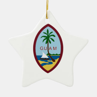 Het Wapenschild van Guam Keramisch Ornament