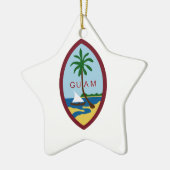 Het Wapenschild van Guam Keramisch Ornament (Links)