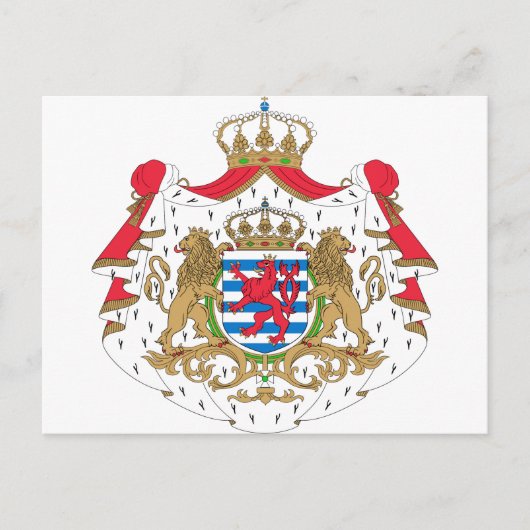 Het Wapenschild van Luxemburg Briefkaart (Voorkant)