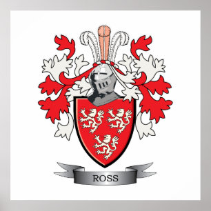 Het Wapenschild van Ross Family Crest Poster