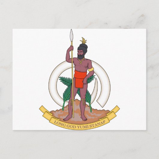 Het Wapenschild van Vanuatu Briefkaart (Voorkant)