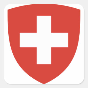 Het Wapenschild van Zwitserland Vierkante Sticker