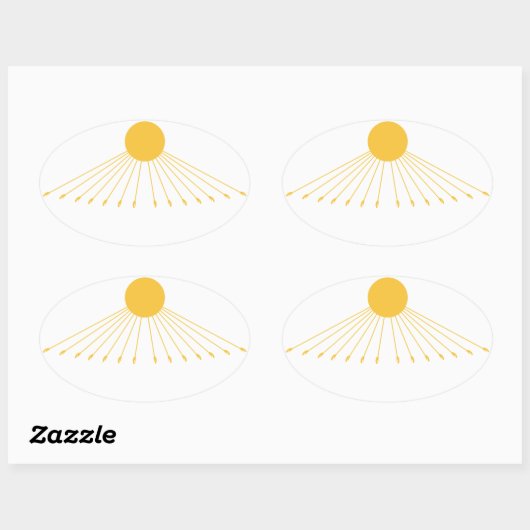 Het ware symbool van God Ovale Sticker (Vel)