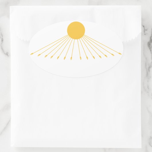 Het ware symbool van God Ovale Sticker (Tas)