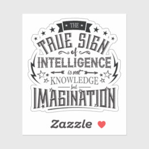 Het ware teken van intelligentie sticker
