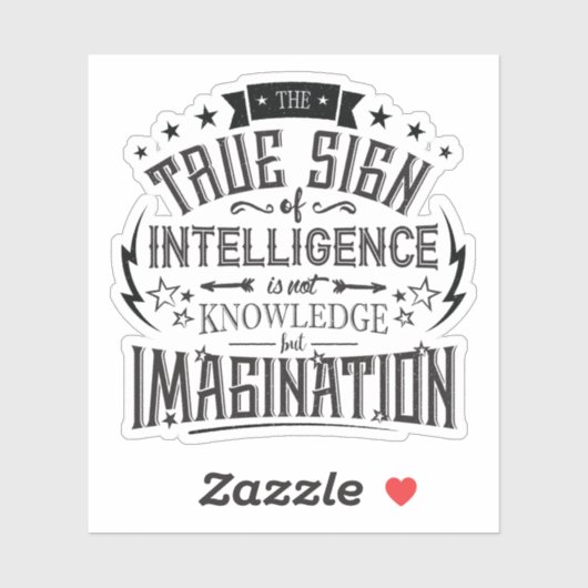 Het ware teken van intelligentie sticker (Vel)