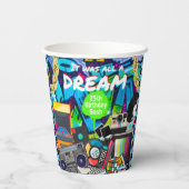 Het was allemaal een Dream 90's Hip Hop Graffiti R Papieren Bekers (Achterkant)