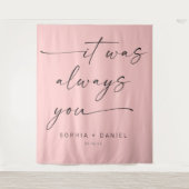 Het Was Altijd Jij Quote Trouw Achtergrond Banner Wandkleed (Voorkant)