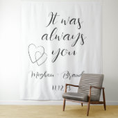 Het was altijd u minimalistisch Citaat Weddenschap Wandkleed (In situ)