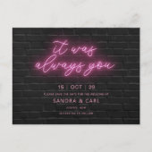 Het was altijd u Neon sparen de Uitnodiging van de (Voorkant)