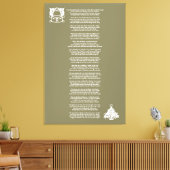 Het was de avond voor Kerstmis Gedicht Canvas Afdruk (Insitu (Woonkamer))