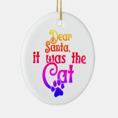 Het was de kat | dubbelzijdig keramisch ornament (Rechts)