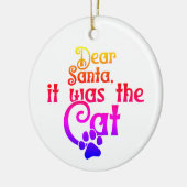 Het was de kat | dubbelzijdig keramisch ornament (Links)