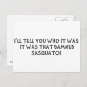Het was die sasquatch briefkaart (Voorkant / Achterkant)