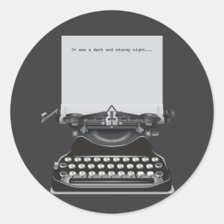 Het was een donkere en stormachtige nacht ronde sticker