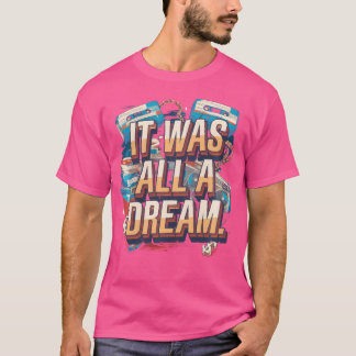 Het was een Dream Rap 1990S hiphop T-shirt