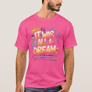 Het was een Dream Rap 1990S hiphop T-shirt