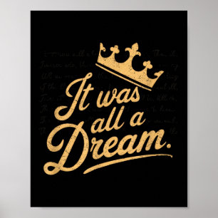 Het was een droom Mannen Women Rap uit de jaren 90 Poster