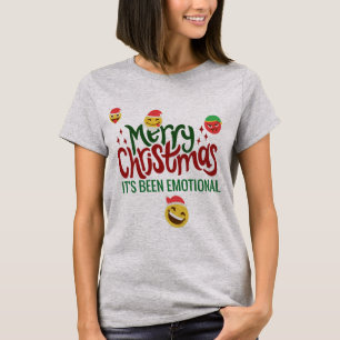 Het was een emotionele prettige kerst-moji t-shirt
