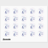 Het was een heks vloek: handicap ronde sticker (Vel)