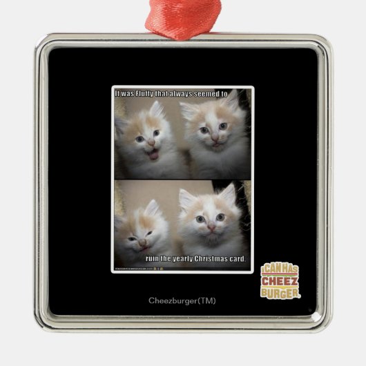 Het was Fluffy Metalen Ornament (Voorkant)