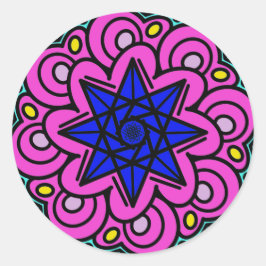 Het was gemaakt van sterren ronde sticker