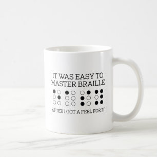 Het was gemakkelijk braille te besturen koffiemok