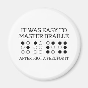 Het was gemakkelijk braille te besturen magneet