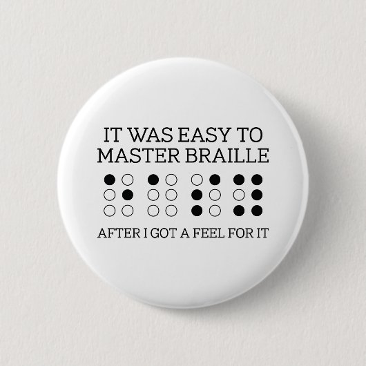 Het was gemakkelijk braille te besturen ronde button 5,7 cm (Voorkant)