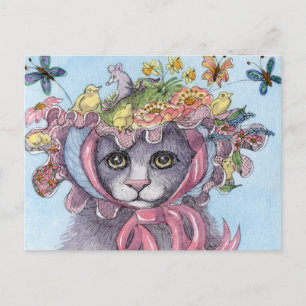 Het was haar de bonnetingang van Pasen Feestdagenkaart