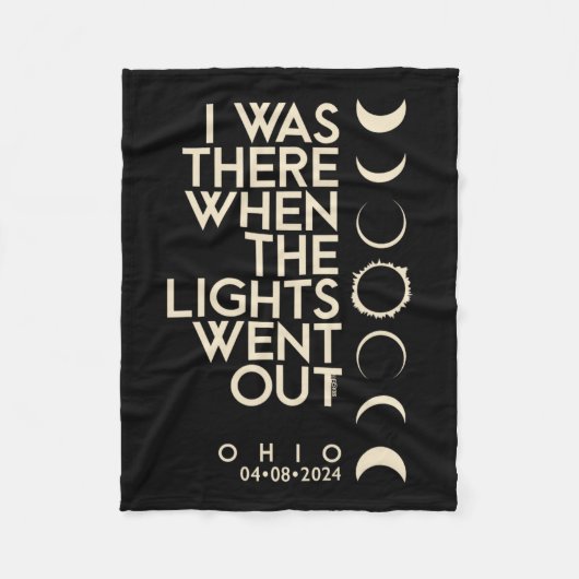 Het was in Ohio Total Solar Eclipse 2024 Fleece Deken (Voorkant)