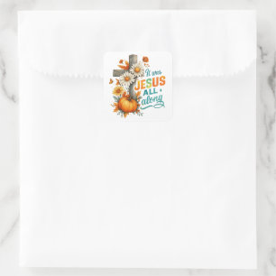 Het was Jezus… Vierkante Sticker