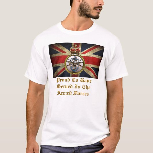 Het was trots dat hij in de strijdkrachten had ged t-shirt (Voorkant)