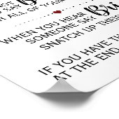 Het wasknijper spel bruidssalon marsala bord poster (Hoek)