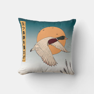 Het water blijft stil nadat een vogel is opgestege kussen