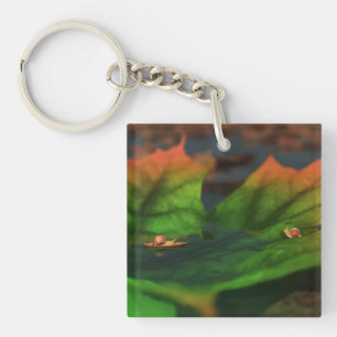 Het water is een brede acrylSleutelhanger Sleutelhanger