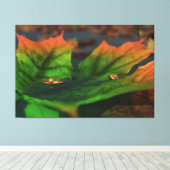 Het water is een groot canvas afdruk (Insitu (Houten vloer))