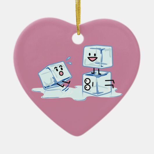 het water van de ijsblokjes de ijzige kubus het keramisch ornament (Voorkant)