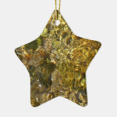 Het water van de Kaweah River Abstracte Natuur Keramisch Ornament (Links)