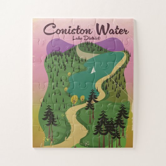 Het watermerendistrict Coniston Legpuzzel (Verticaal)