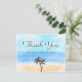 Het Waterverf Beach Wedding Collectie Briefkaart (Staand voorkant)